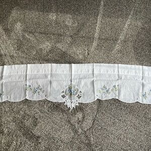 Vintage Embroidered White valences